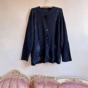 Vintage | embroidered knit sweater